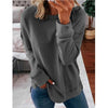 Fashion Casual Pure Round neck Long sleeve T-Shirts