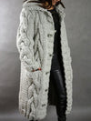Fashion Casual Pure Knit Lapel Long sleeve Fastener Cardigan