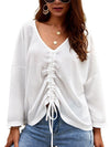 Womeb long sleeve v neck top knit sweaters