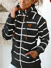 Fashion Stripe Long sleeve Hoodies Sweatshirts