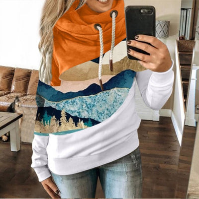 Fashion Print Long sleeve Hoodies Sweatshirts