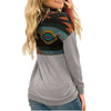 Fashion Gored Print High collar Long sleeve Hoodies Sweatshirts