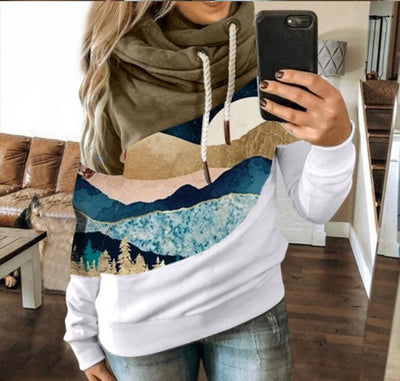 Fashion Print Long sleeve Hoodies Sweatshirts