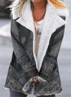 Fashion Print Plush Lapel Long sleeve Coats