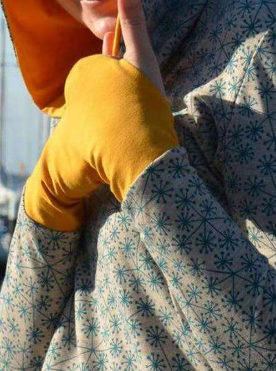Fashion Snowflake print Long sleeve Gored Gloves Hoodies Long Sweatshirts Dress