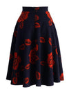 Woman Print Flory Customized Material Date Skirts