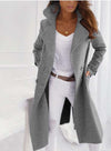 Fashion Pure Lapel Long sleeve Fastener Trench Coats