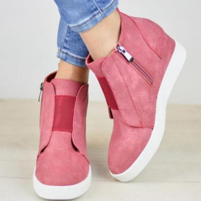 Leisure inside high single shoes elastic large size sneakers