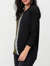 Two-color Long Sleeve Sequins Casual T-shirts
