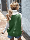 Colour blocking Turtleneck high neck chic women sweaters for women