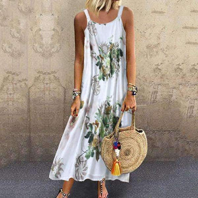 Women Summer Floral Vintage Shift Dresses