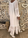 Long Sleeve Loose Lace Woman Puff Sleeve Elegant Maxi Dresses
