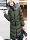 Hooded Quilted Longline Pocket Padded Coat black xl