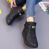 Plain  Flat  Criss Cross  Round Toe  Outdoor Ankle Boots
