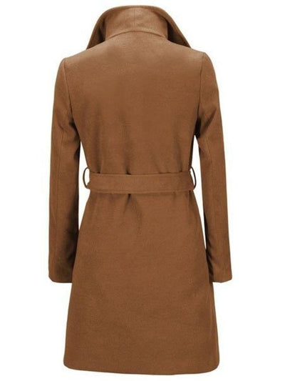 Vintage Lapel Trench Coats With Belt