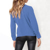 Long-Sleeved Button Collar Blouses