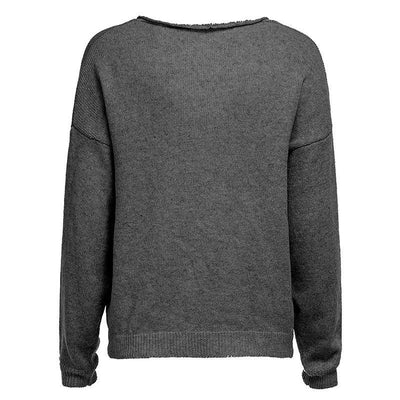 V Neck Long Sleeve Plain Knitting Fashion Sweaters