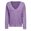 V Neck Long Sleeve Plain Knitting Fashion Sweaters