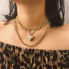 Chic Women Love Shape Design Short chain necklace