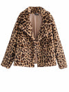 Vintage Leopard Print Woman Short Jacket