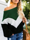 Woman Long Sleeve Round Neck Knit Top Sweaters