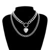 Chic Women Love Shape Design Short chain necklace