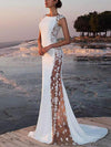 Sexy long dress floor-length fishtail  party wedding evening dress