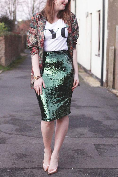 Sequin Pencil Skirts