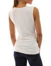 Irregular V neck Drape Sleeveless T-Shirts