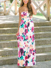 Fashion Floral Vest Maxi Dresses