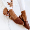 Women Chic Woven Buckle Closed Toe Sandals