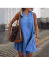 Fashionable Sleeveless Solid Color Casual Shift Dresses