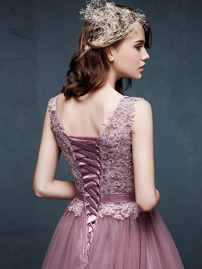 Lace Mesh Contrast Solid Color Sashes Deep V Neck Sleeveless Slip Evening Dresses