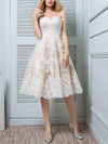Elegant Formal Plain Lace Off Shoulder High Waist Skater Evening Dress