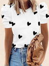 Casual printed round neck short-sleeved pullover T-shirts