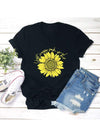 Round neck Short sleeve Floral printed T-shirts