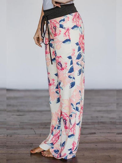 Fashionable loose fitting printed trousers Pants