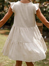 Printed v-neck dress short sleeve women Shift dresses