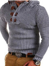 Men's long-sleeved horn button oblique button bottoming shirt