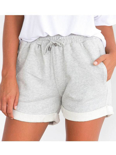 Summer Women Plain With Pockets Shorts