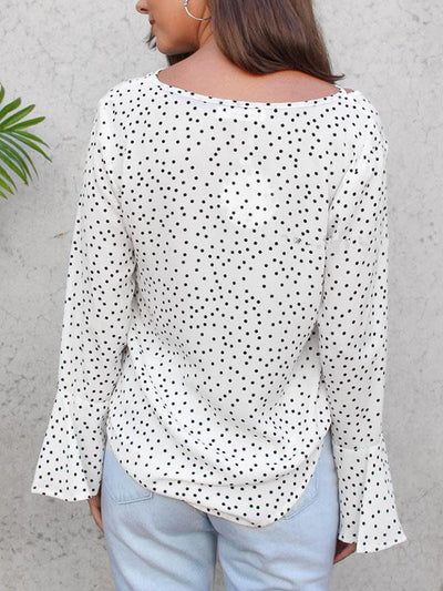 Casual Wave Point Chiffon Blouse