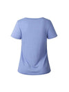 Fashion Round Neck Short Sleeves Irregular Crossed T-shirts