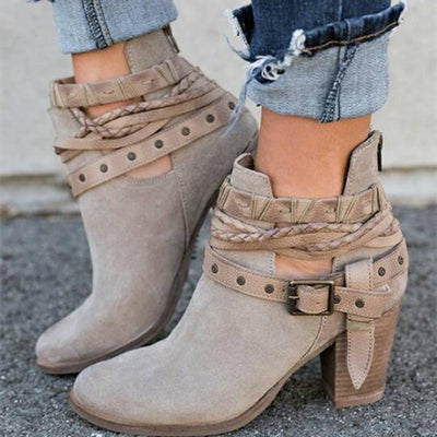 New Explosion Section Thick Ankle Boots