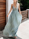 Lace halter strap v-neck backless maxi dresses