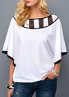 Lace Gored Batwing sleeve T-Shirts