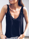 V Neck Sweet Strap Women Lace Two-wearing Vests