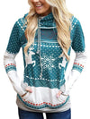 Fashion Zipper Floral  Christmas  Hoodies & Sweatshirts