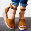 high wedges and buckles Pure Color Sandals