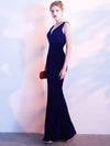 Elegant Velvet Sequined V-Neck Sheath Backless Party Dresses