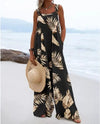 Women's Casual Fashion Printed Loose Jumpsuits
